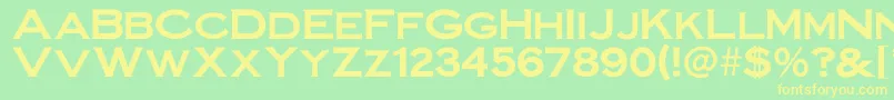 Irronplategothicbold Font – Yellow Fonts on Green Background