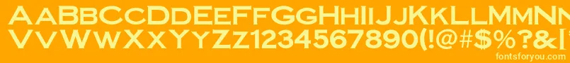 Irronplategothicbold Font – Yellow Fonts on Orange Background