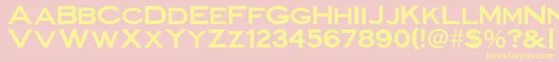 Irronplategothicbold Font – Yellow Fonts on Pink Background
