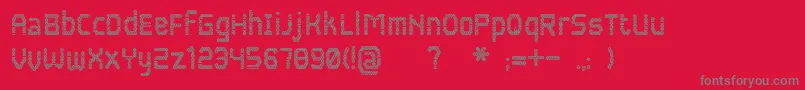 Blokada Font – Gray Fonts on Red Background