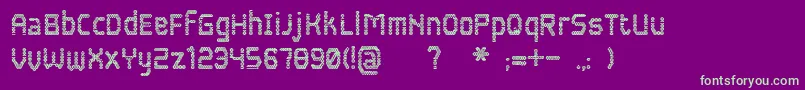 Czcionka Blokada – zielone czcionki na fioletowym tle