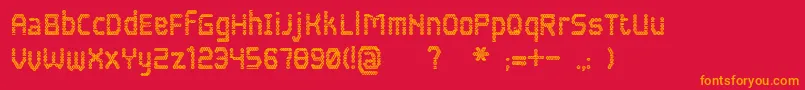 Blokada Font – Orange Fonts on Red Background