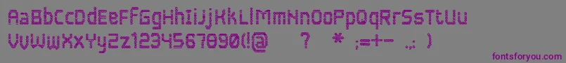 フォントBlokada – 紫色のフォント、灰色の背景