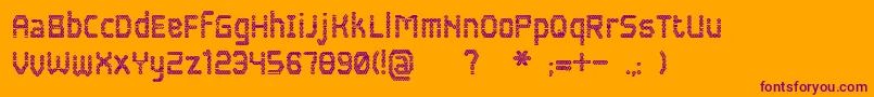 Blokada Font – Purple Fonts on Orange Background