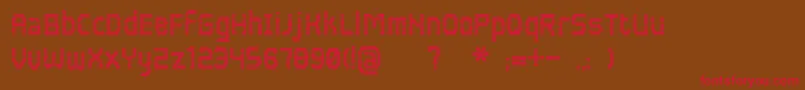 Blokada Font – Red Fonts on Brown Background
