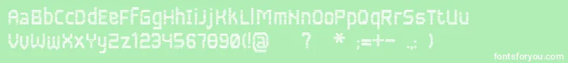 Blokada Font – White Fonts on Green Background