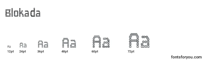 Размеры шрифта Blokada