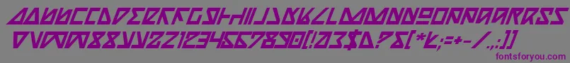 NickTurboBoldItalic Font – Purple Fonts on Gray Background