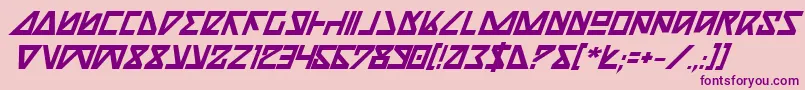 NickTurboBoldItalic Font – Purple Fonts on Pink Background