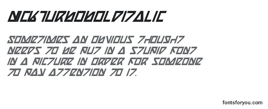 NickTurboBoldItalic Font