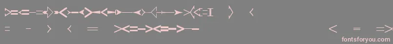 CreativearrowsLtThree Font – Pink Fonts on Gray Background