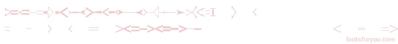 CreativearrowsLtThree Font – Pink Fonts on White Background