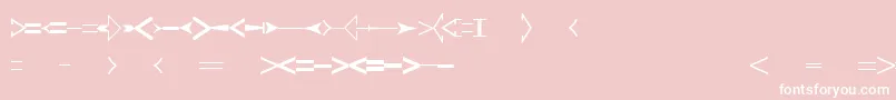 Fonte CreativearrowsLtThree – fontes brancas em um fundo rosa
