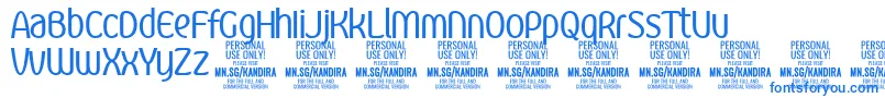 KandiraRegPersonalUse Font – Blue Fonts