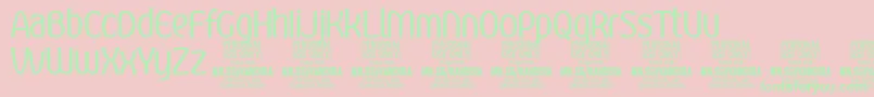 KandiraRegPersonalUse Font – Green Fonts on Pink Background