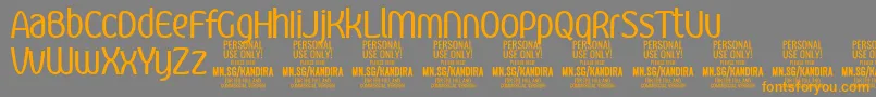 KandiraRegPersonalUse Font – Orange Fonts on Gray Background