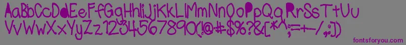 ShmessBold Font – Purple Fonts on Gray Background