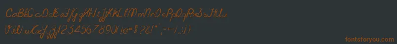 Шрифт Cursiva – коричневые шрифты на чёрном фоне