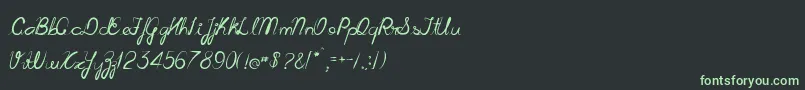 fuente Cursiva – Fuentes Verdes Sobre Fondo Negro