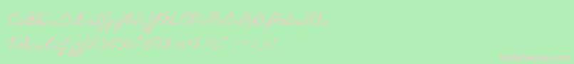 Cursiva Font – Pink Fonts on Green Background