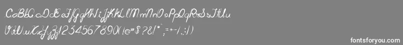 Шрифт Cursiva – белые шрифты на сером фоне