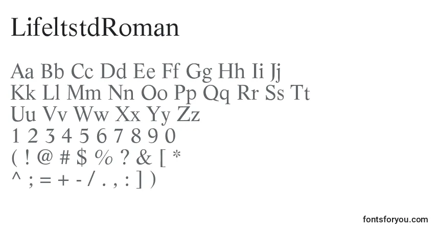 Шрифт LifeltstdRoman – алфавит, цифры, специальные символы