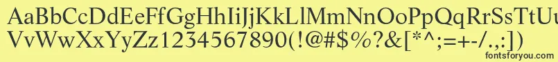 LifeltstdRoman Font – Black Fonts on Yellow Background