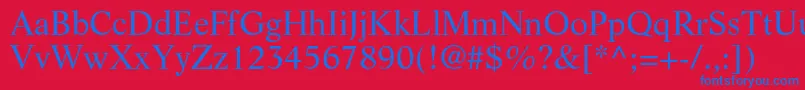 LifeltstdRoman Font – Blue Fonts on Red Background