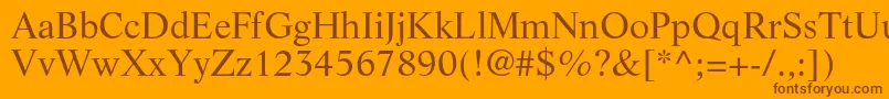 Шрифт LifeltstdRoman – коричневые шрифты на оранжевом фоне