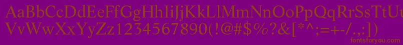 LifeltstdRoman Font – Brown Fonts on Purple Background