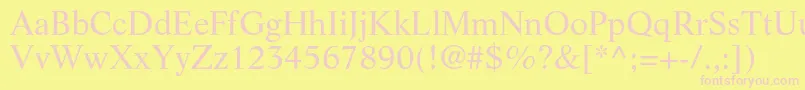 LifeltstdRoman Font – Pink Fonts on Yellow Background