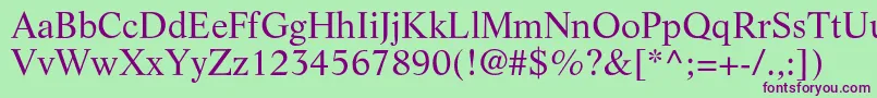 LifeltstdRoman Font – Purple Fonts on Green Background