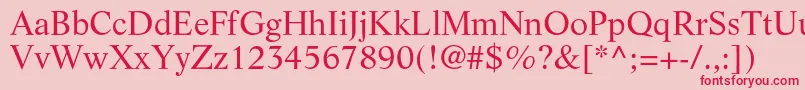 LifeltstdRoman Font – Red Fonts on Pink Background