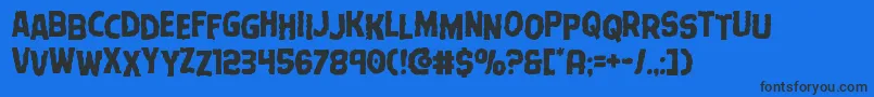 Terrorbabblestag Font – Black Fonts on Blue Background