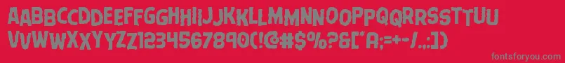 Terrorbabblestag Font – Gray Fonts on Red Background