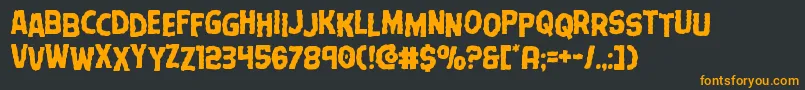 Terrorbabblestag Font – Orange Fonts on Black Background