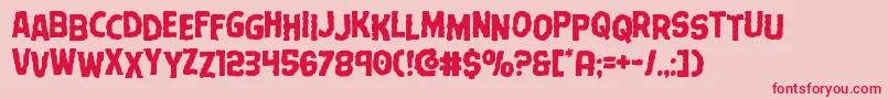 Terrorbabblestag Font – Red Fonts on Pink Background