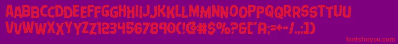 Terrorbabblestag Font – Red Fonts on Purple Background