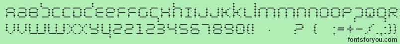 フォントByte – 緑の背景に黒い文字