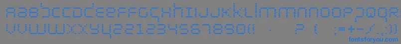フォントByte – 灰色の背景に青い文字