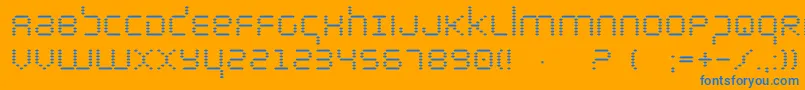 Byte Font – Blue Fonts on Orange Background