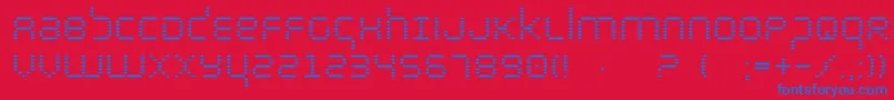 Byte Font – Blue Fonts on Red Background