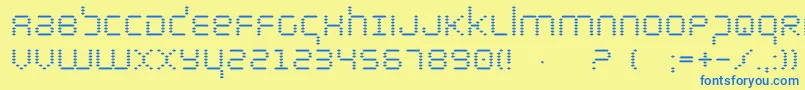 Byte Font – Blue Fonts on Yellow Background