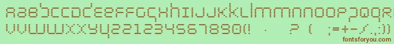 Byte Font – Brown Fonts on Green Background