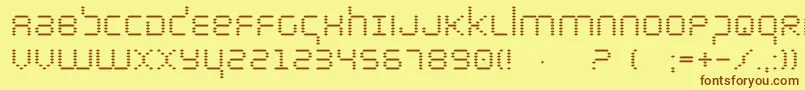 Byte Font – Brown Fonts on Yellow Background