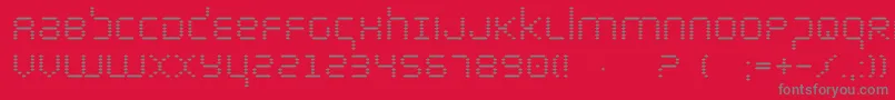 フォントByte – 赤い背景に灰色の文字