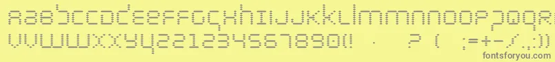 Lisätietoja Byte-fontista Byte-fontti – harmaat kirjasimet keltaisella taustalla