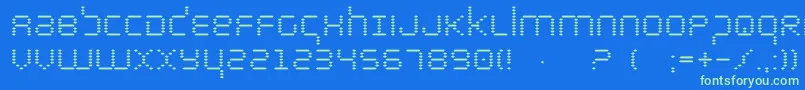 Шрифт Byte – зелёные шрифты на синем фоне