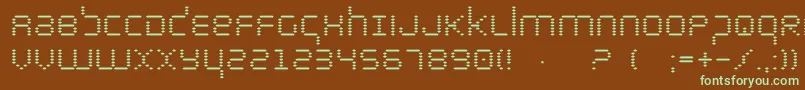 Czcionka Byte – zielone czcionki na brązowym tle