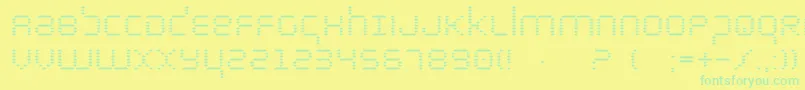 Byte Font – Green Fonts on Yellow Background